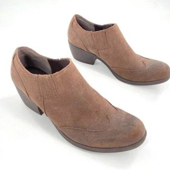 Korks Kork-Ease Kit tan suede ankle booties size 38.5 - Picture 1 of 9